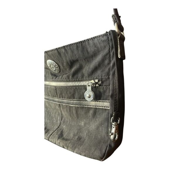 Kipling Black Nylon Crossbody Quiet Luxury Capsule Bag EUC - Picture 4 of 9